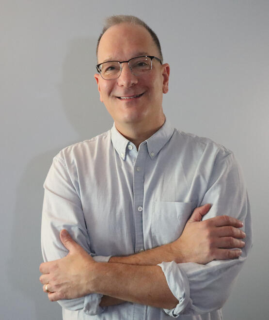 Eric K. blue button-down